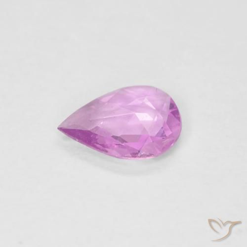 Safira Luz rosa Natural 0.34ct, Formato de pêra, VS