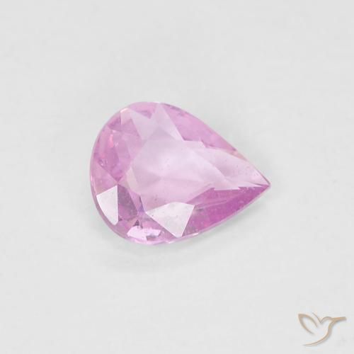 0.48ct Natural Roxo Real Claro Rosa Safira, Formato de pêra, VS