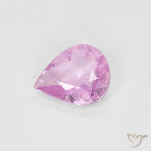 Safira Roxo Real Claro Rosa Natural 0.48ct, Formato de pêra, VS
