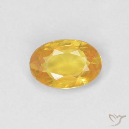0.54ct Natural ouro brilhante Safira, oval, VVS