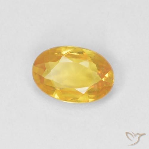 Safira ouro brilhante Natural 0.54ct, oval, VVS