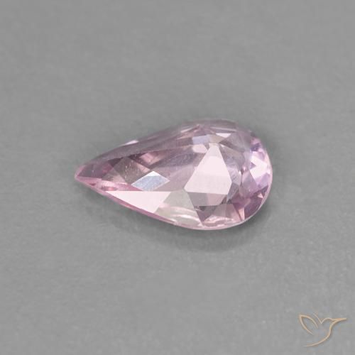 Safira Rosa chiclete muito claro Natural 0.46ct, Formato de pêra, VVS
