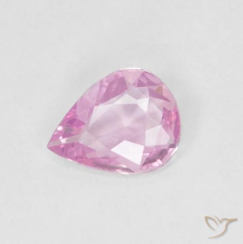 0.43ct Natural Rosa bem claro Safira, Formato de pêra, VVS