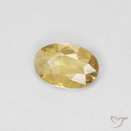 Safira Laranja Dourada Natural 0.36ct, oval, VVS-VS