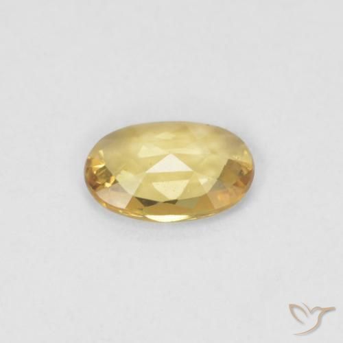 Safira Laranja Dourada Natural 0.36ct, oval, VVS-VS