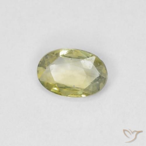 Safira Verde Floresta Quente Natural 0.40ct, oval, VVS-VS