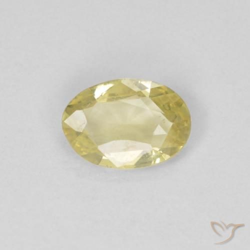 0.38ct Natural Luz amarela Safira, oval, VVS
