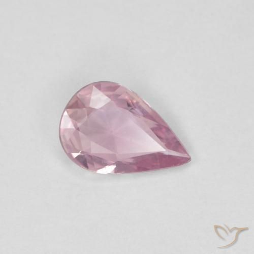 Safira Luz rosa Natural 0.34ct, Formato de pêra, VVS