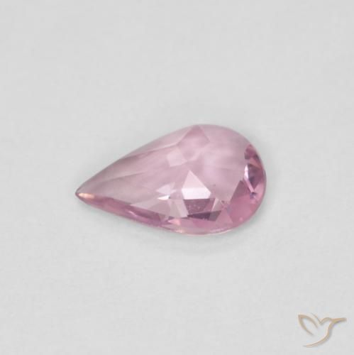 Safira Luz rosa Natural 0.34ct, Formato de pêra, VVS