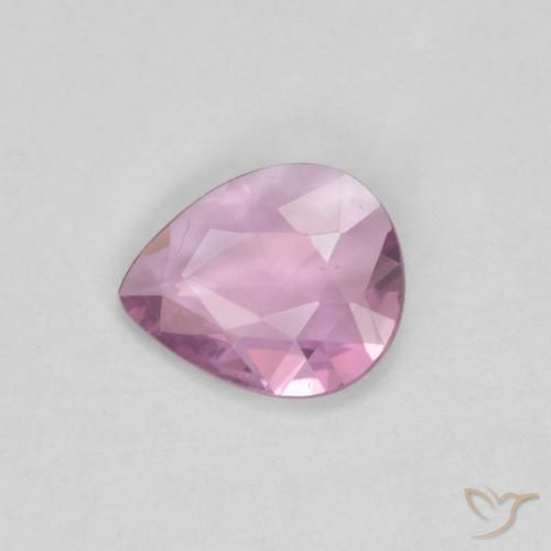Safira Rosa bem claro Natural 0.40ct, Formato de pêra, VVS