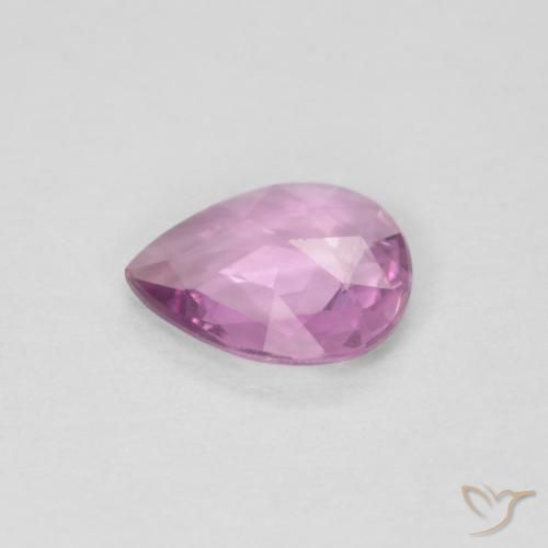 Safira Rosa bem claro Natural 0.40ct, Formato de pêra, VVS