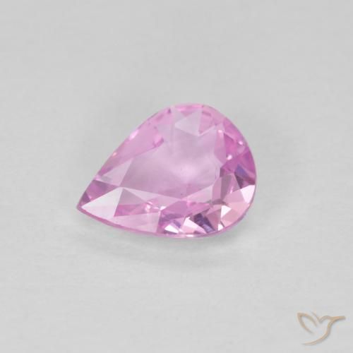 0.43ct Natural Luz rosa Safira, Formato de pêra, VVS