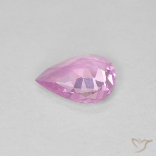Safira Luz rosa Natural 0.43ct, Formato de pêra, VVS
