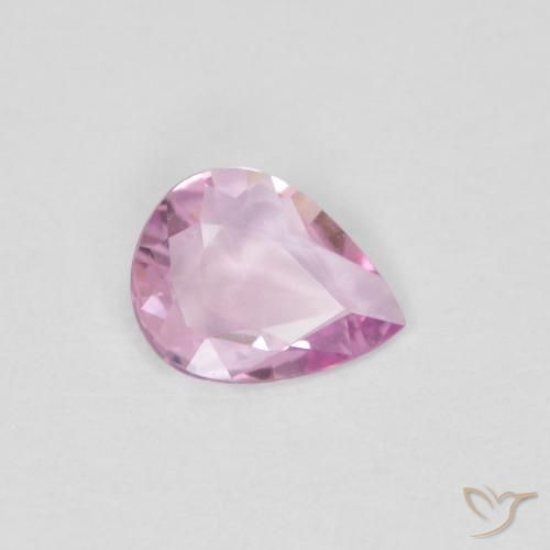 0.30ct Natural Roxo Royal Muito Claro Rosa Safira, Formato de pêra, VVS