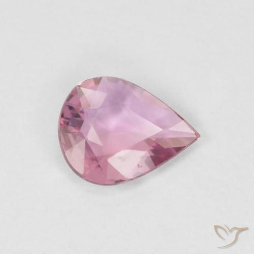 Safira Magenta claro Natural 0.40ct, Formato de pêra, VVS-VS