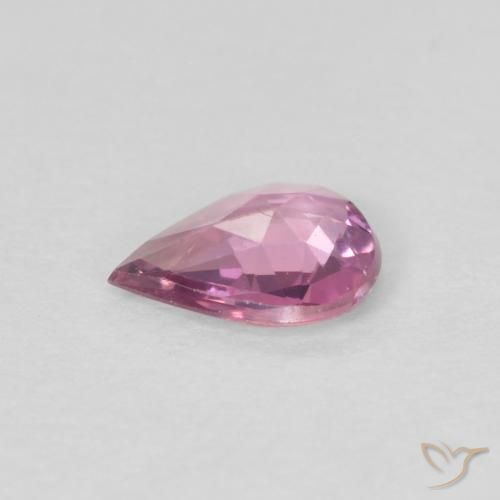 Safira Magenta claro Natural 0.40ct, Formato de pêra, VVS-VS