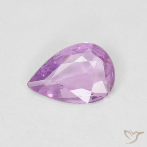 0.42ct Natural Violeta rosado Safira, Formato de pêra, VVS-VS