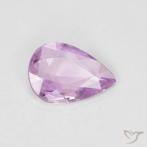 Safira Violeta rosado Natural 0.42ct, Formato de pêra, VVS-VS