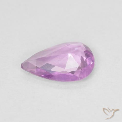 Safira Violeta rosado Natural 0.42ct, Formato de pêra, VVS-VS