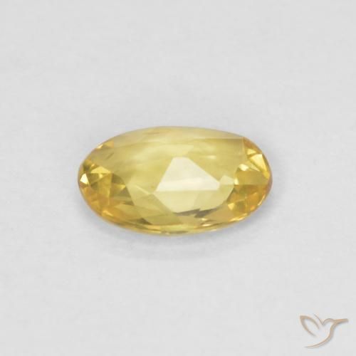 Safira ouro médio Natural 0.37ct, oval, VVS-VS