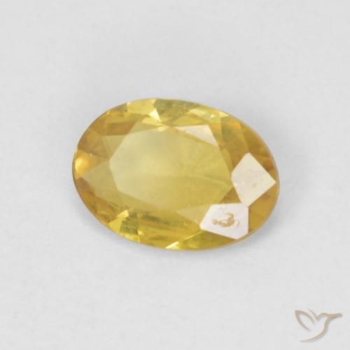 Safira ouro médio Natural 0.61ct, oval, VVS-VS