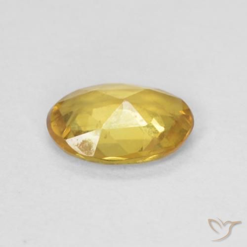 Safira ouro médio Natural 0.61ct, oval, VVS-VS