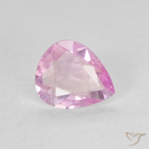 Safira Rosa bem claro Natural 0.32ct, Formato de pêra, VVS-VS