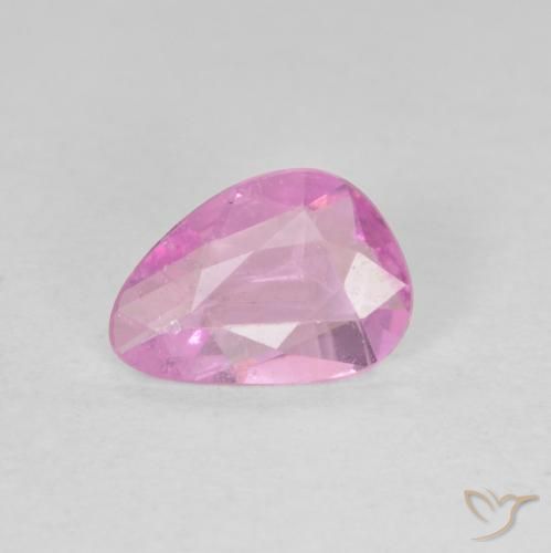 Safira Rosa bem claro Natural 0.49ct, Formato de pêra, VVS-VS