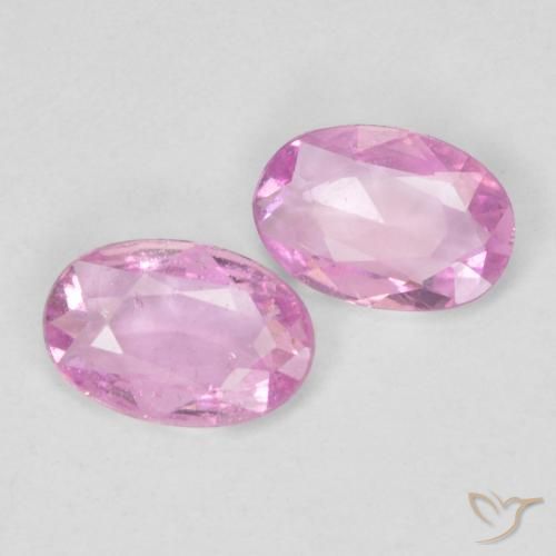 Pedras preciosas de Safira Luz rosa natural de 0.64 ct, oval, VS