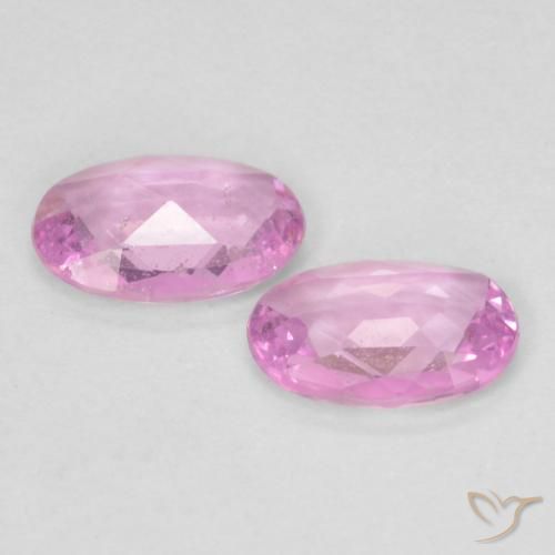 Pedras preciosas de Safira Luz rosa natural de 0.64 ct, oval, VS