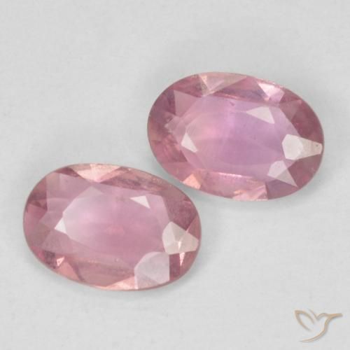 Pedras preciosas de Safira Luz rosa natural de 0.89 ct, oval, VS