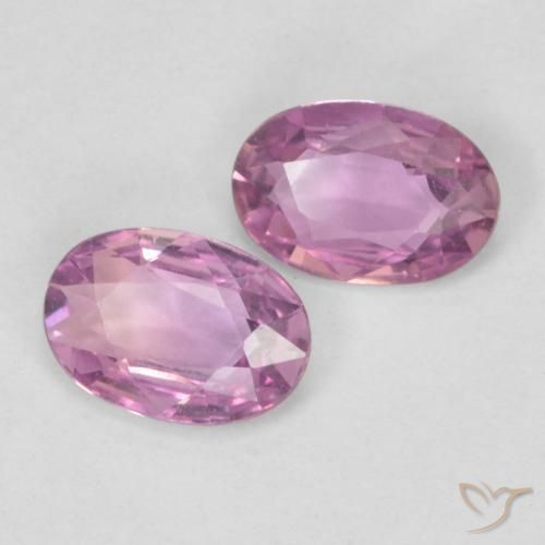 Pedras preciosas de Safira Roxo Royal Muito Claro Rosa natural de 0.78 ct, oval, VVS-VS