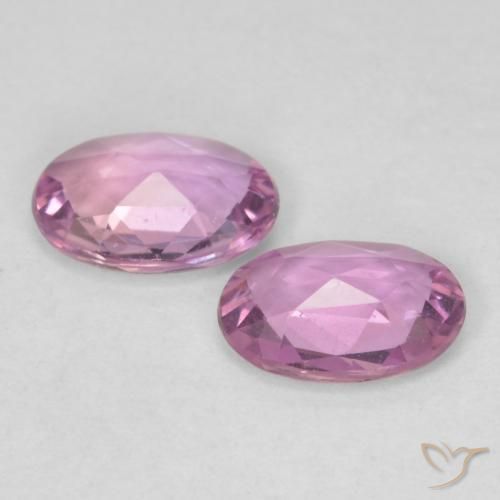 Pedras preciosas de Safira Roxo Royal Muito Claro Rosa natural de 0.78 ct, oval, VVS-VS