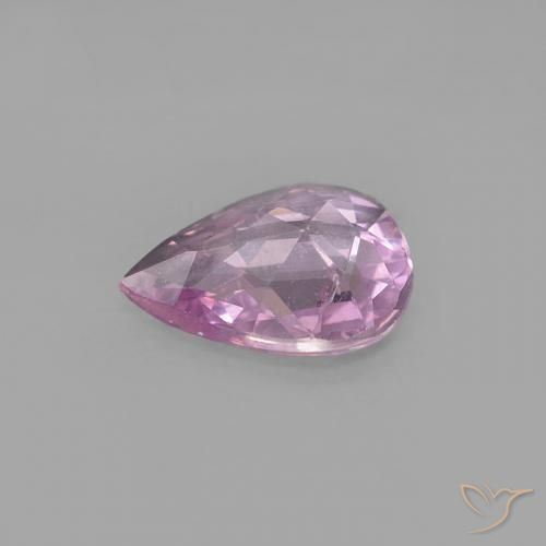 Safira rosa cereja Natural 0.40ct, Formato de pêra, VVS