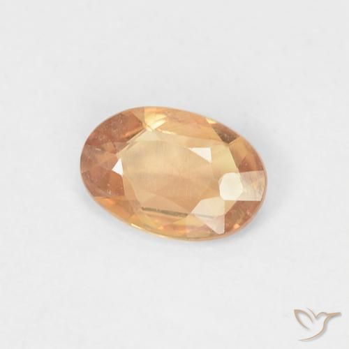 Safira Dourado Pêssego Claro Natural 0.38ct, oval, VVS