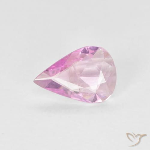 0.32ct Natural rosa médio Safira, Formato de pêra, VVS