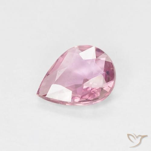 0.45ct Natural Rosa quente Safira, Formato de pêra, VVS