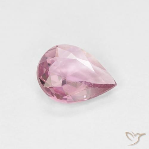 Safira Rosa quente Natural 0.45ct, Formato de pêra, VVS