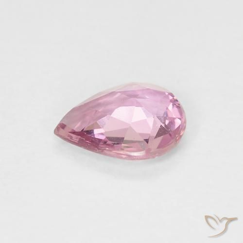 Safira Rosa quente Natural 0.45ct, Formato de pêra, VVS