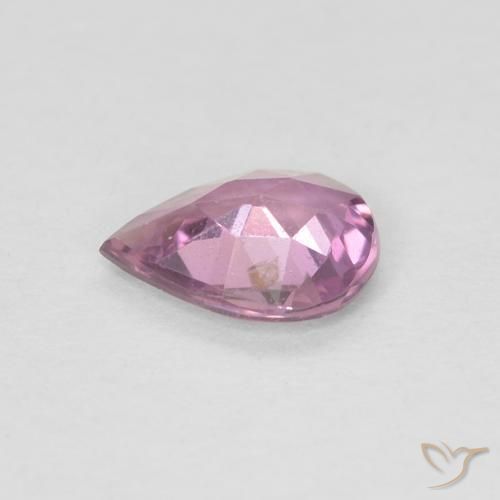 Safira Roxo rosado Natural 0.48ct, Formato de pêra, VS