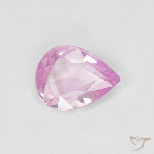 0.44ct Natural Roxo Real Claro Rosa Safira, Formato de pêra, VS