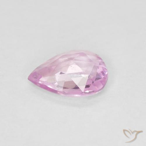 Safira Roxo Real Claro Rosa Natural 0.44ct, Formato de pêra, VS