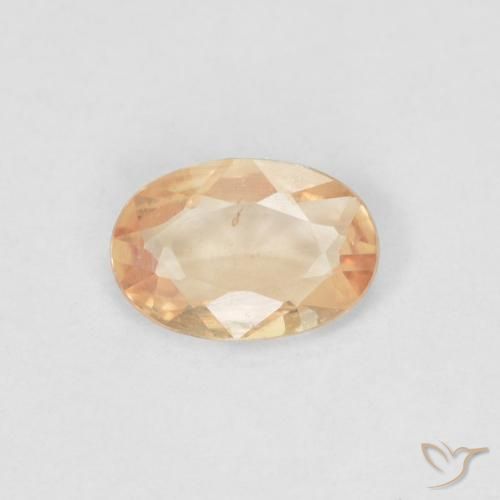 0.38ct Natural Laranja Pêssego Claro Safira, oval, VS