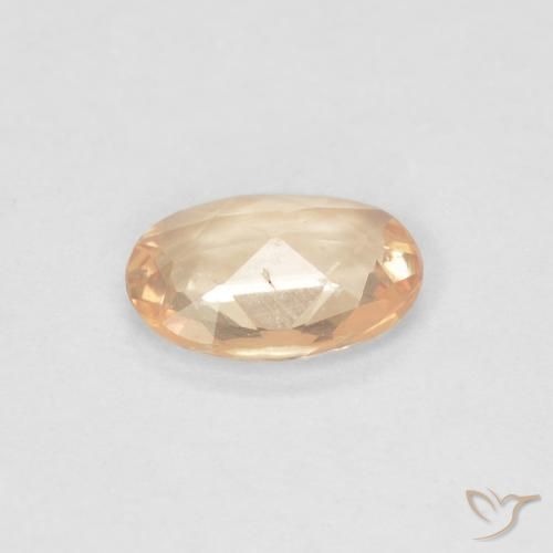 Safira Laranja Pêssego Claro Natural 0.38ct, oval, VS
