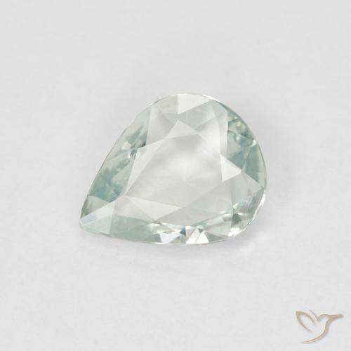 0.47ct Natural Luz verde Safira, Formato de pêra, VS
