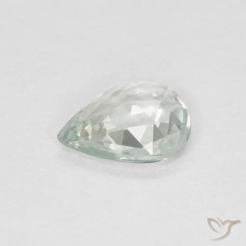 Safira Luz verde Natural 0.47ct, Formato de pêra, VS