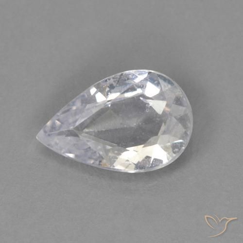 0.35ct Natural cinza médio Safira, Formato de pêra, VS