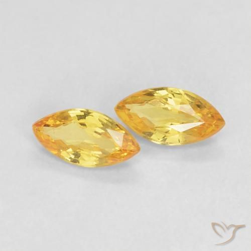 0.37ctw Natural Dourado Safira, Marquesa, VVS