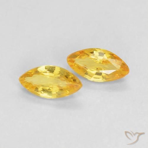 0.36ctw Natural Dourado Safira, Marquesa, VVS