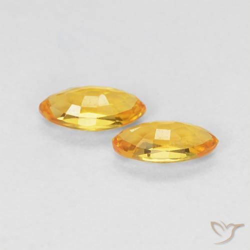 Pedras preciosas de Safira Dourado médio natural de 0.39 ct, Marquesa, VVS
